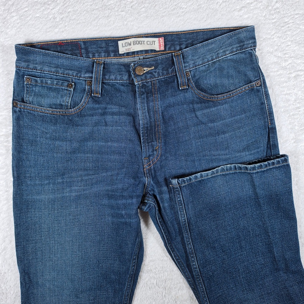 Vintage Y2K Levi's 527 Low Boot Cut Mens 34/30(35x32) Blue Denim Jeans 055274257